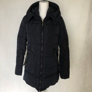 WOMEN'S NAVY MEDIUM LENGTH PUFFER JACKET SIZE L